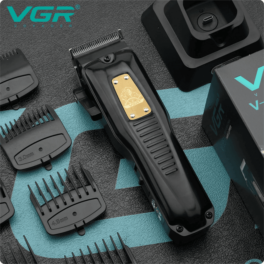 Tagliacapelli Professionale VGR V-651 Clipper Barber LED Lama Ceramica - 7