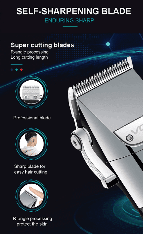 Tagliacapelli Professionale VGR V-682 – Rasoio, Clipper Barber, Regolabarba - 2