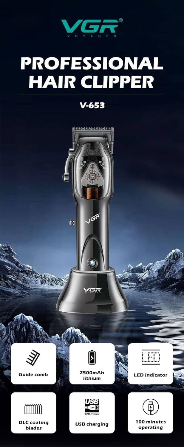 Tagliacapelli Professionale VGR V-653 – Rasoio Clipper Barber Precisione - 10
