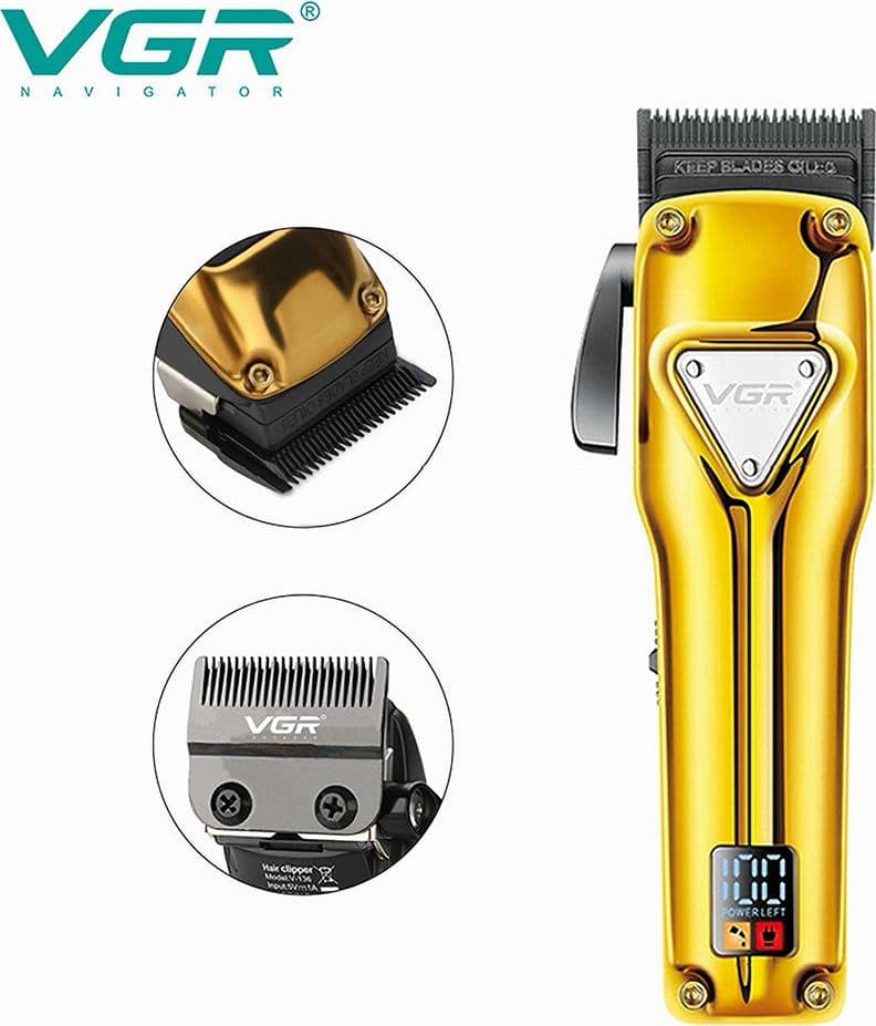 VGR V-136 Tagliacapelli Professionale Rasoio Clipper Barber Regolabarba - 13