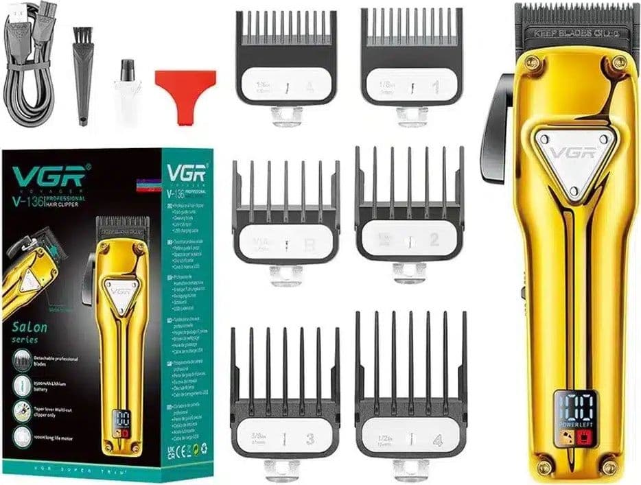 VGR V-136 Tagliacapelli Professionale Rasoio Clipper Barber Regolabarba - 14