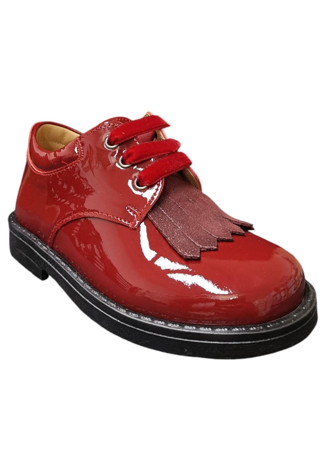 Scarpe inglesino scarpa elegante Bambine e ragazze platis P2340  rosso laccio in Ballerine Scarpetteria Gica - Trani, commercioVirtuoso.it
