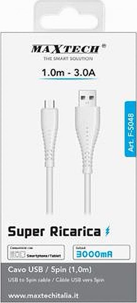 CAVO USB A MICRO USB 1 METRO SUPER RICARICA DATI 3A PER TABLET SMARTPHONE F-S048 - 4
