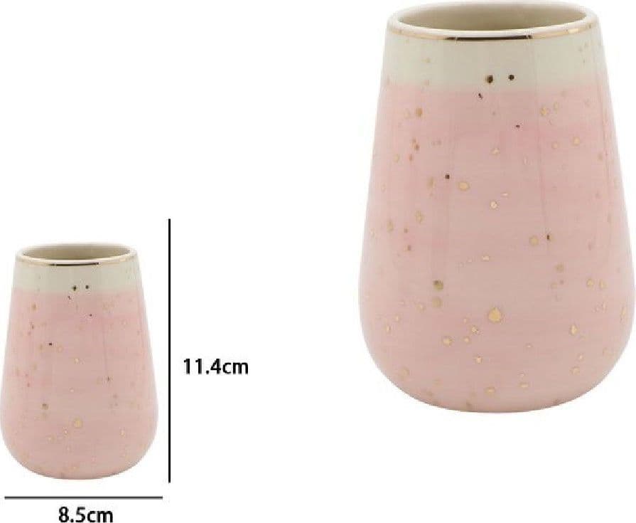 BICCHIERE PORTA SPAZZOLINI DENTIFRICIO 8.5 X 11.4CM ACCESSORI ARREDO BAGNO 79970 - 2