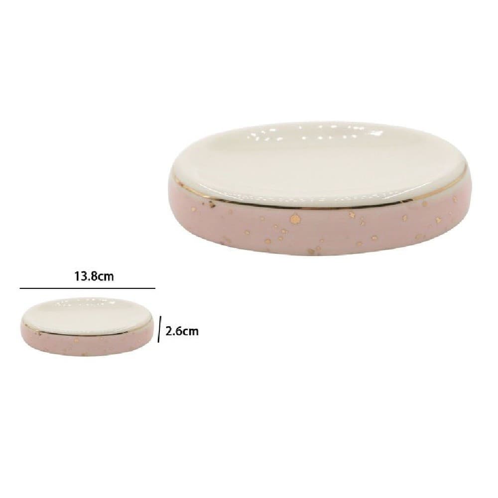 PIATTINO PER SAPONE CERAMICA PORTASAPONETTA MODERNO ACCESSORI ARREDO BAGNO 79971 - 2