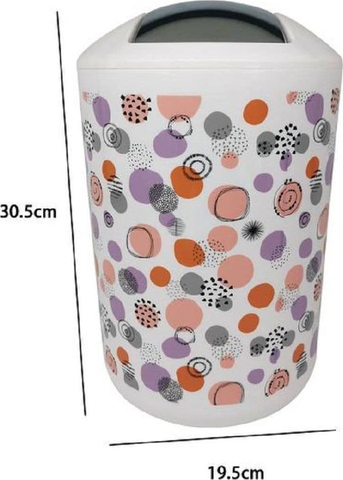 PATTUMIERA CESTINO SECCHIO RIFIUTI ACCESSORIO ARREDO BAGNO SFERE ASTRATTE 87086 - 2