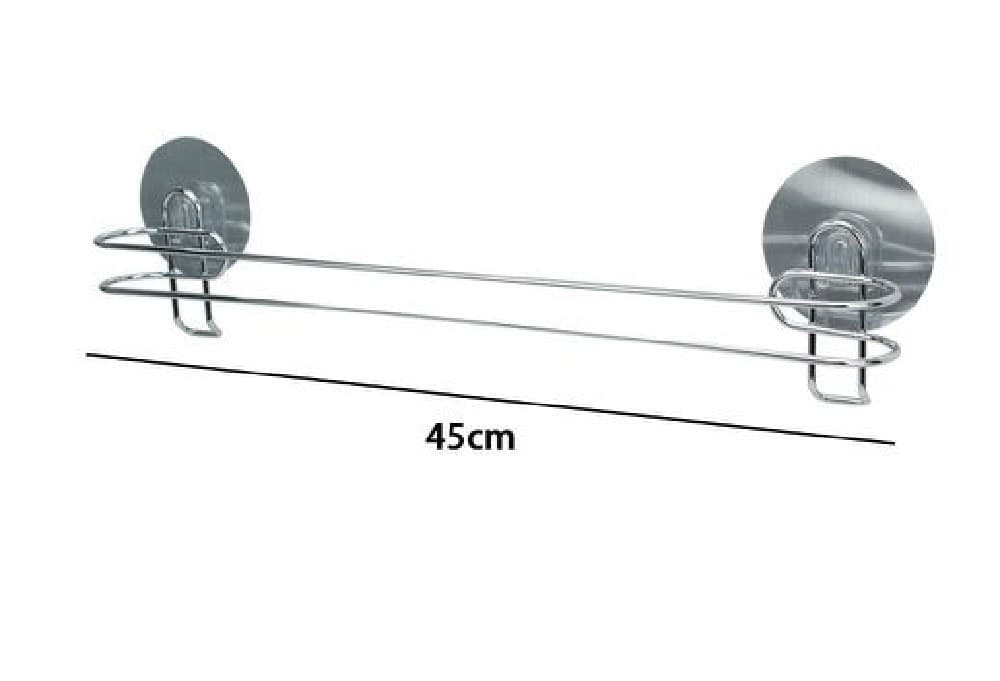 ASTA BARRA PORTA ASCIUGAMANI 45 CM MONTAGGIO A PARETE BAGNO CON BIADESIVO 79845 - 3