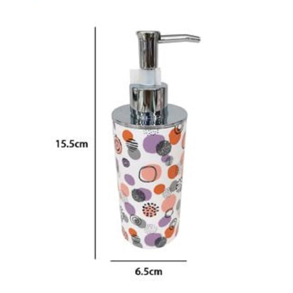DISPENSER SAPONE LIQUIDO ACCESSORIO BAGNO SFERE ASTRATTE DOSATORE PORTASAPONE 87081 - 3