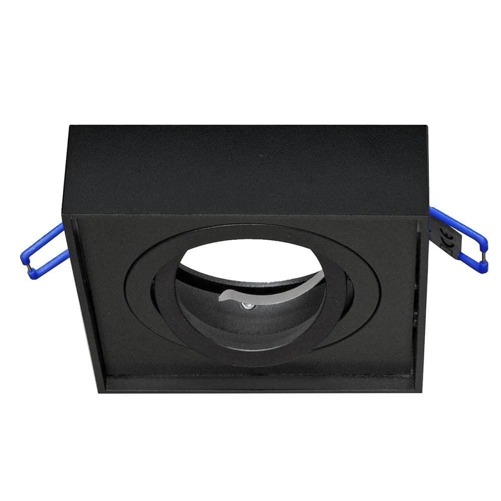 PORTAFARETTO QUADRATO ORIENTABILE INCASSO ESTERNO 85MM LUCE LAMPADE LED GU10 GU5.3 - 10