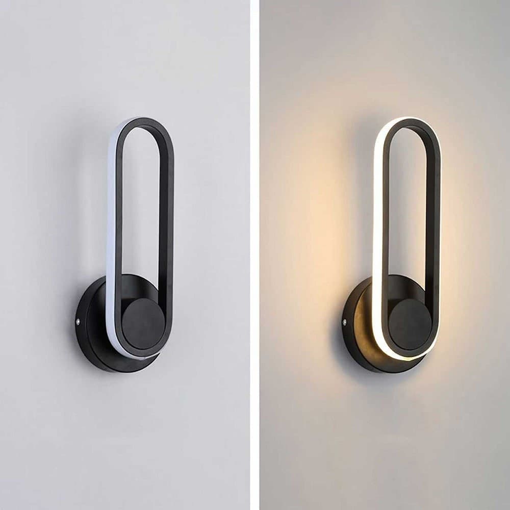 APPLIQUE LED GIREVOLE 9W 3 STEP LUCE 3000K 4000K 6000K LAMPADA ELEGANTE MURO 230V - 8