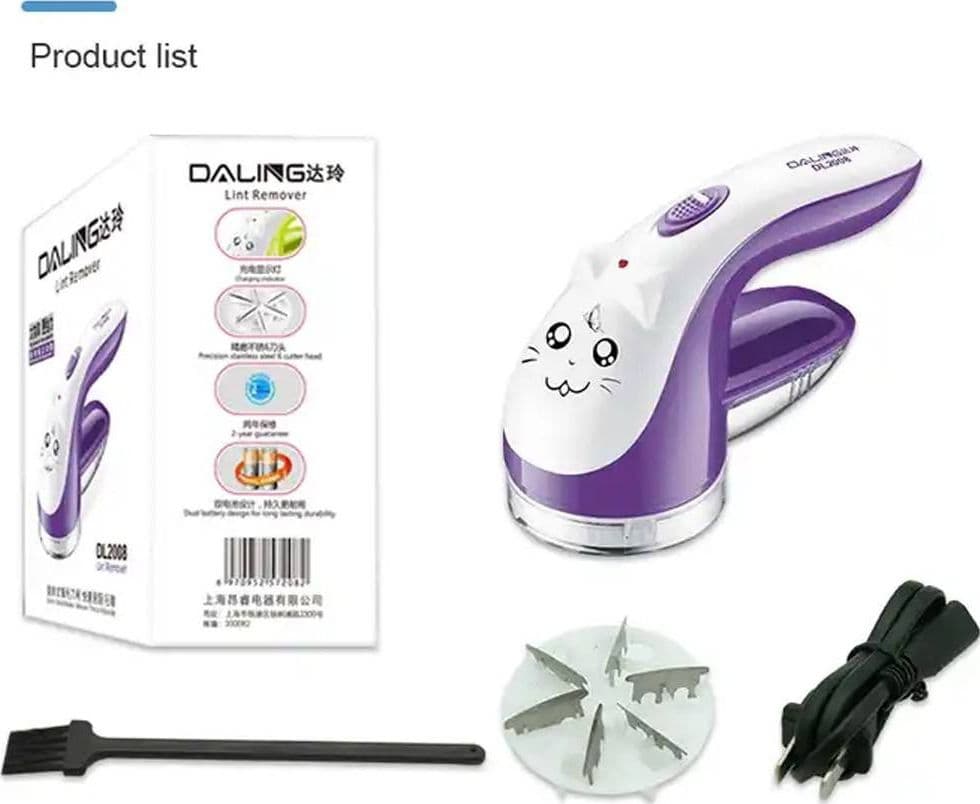 LEVAPELUCCHI ELETTRICO RICARICABILE USB LEVA TOGLI PELUCCHI MAGLIONE A 3 LAME - 4