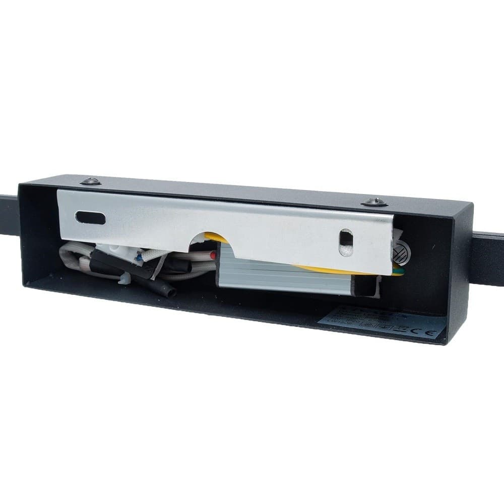APPLIQUE MODERNO NERO LAMPADA PARETE LED 9W 4000K LUCE SPECCHIO BAGNO VETRO SATINATO - 8