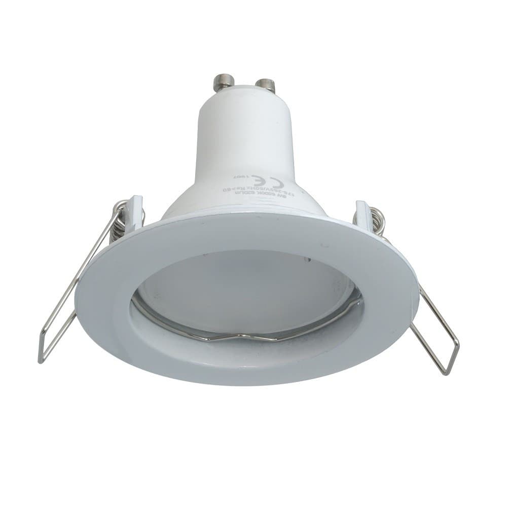 FARETTO LAMPADA LED 8 W LUCE 3000K 4000K 6000K INCASSO TONDO GU10 FORO 6 CM 220V - 11