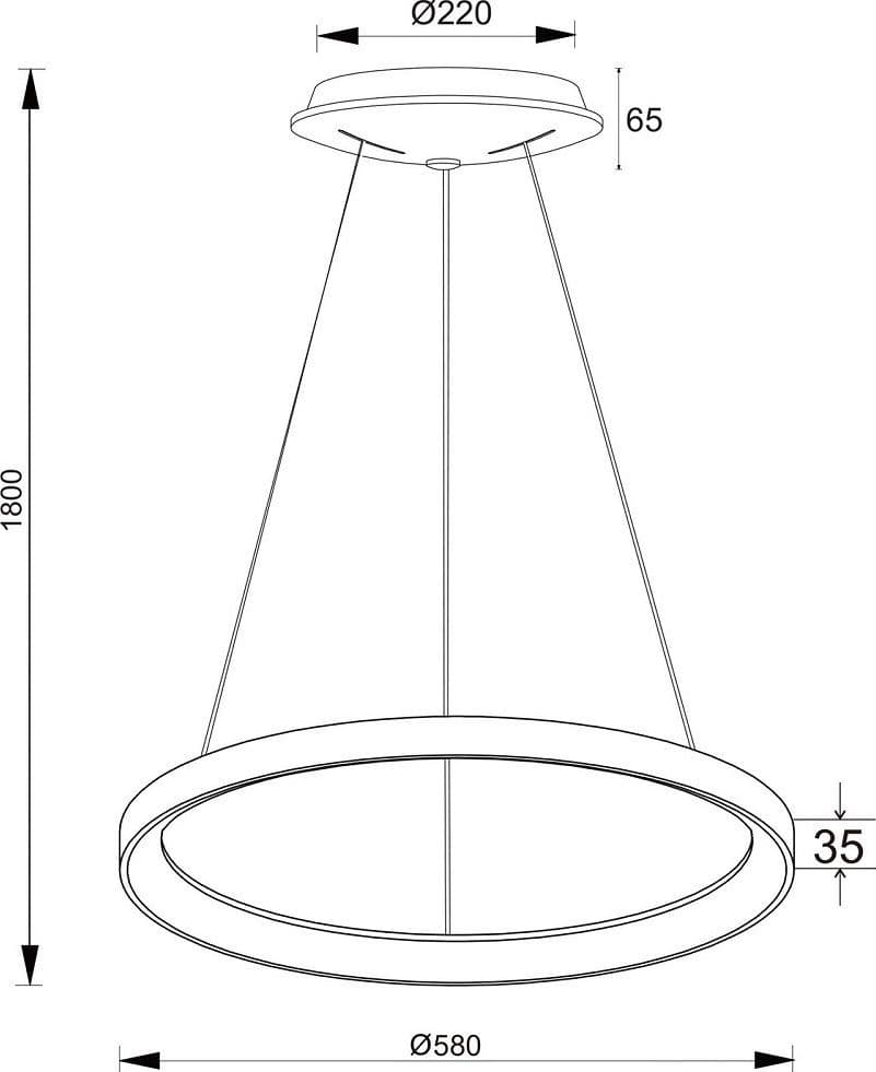 LAMPADARIO PENDENTE LED 42 W CCT LAMPADA SOSPENSIONE CIRCOLARE 58CM LUCI UFFICIO - 9