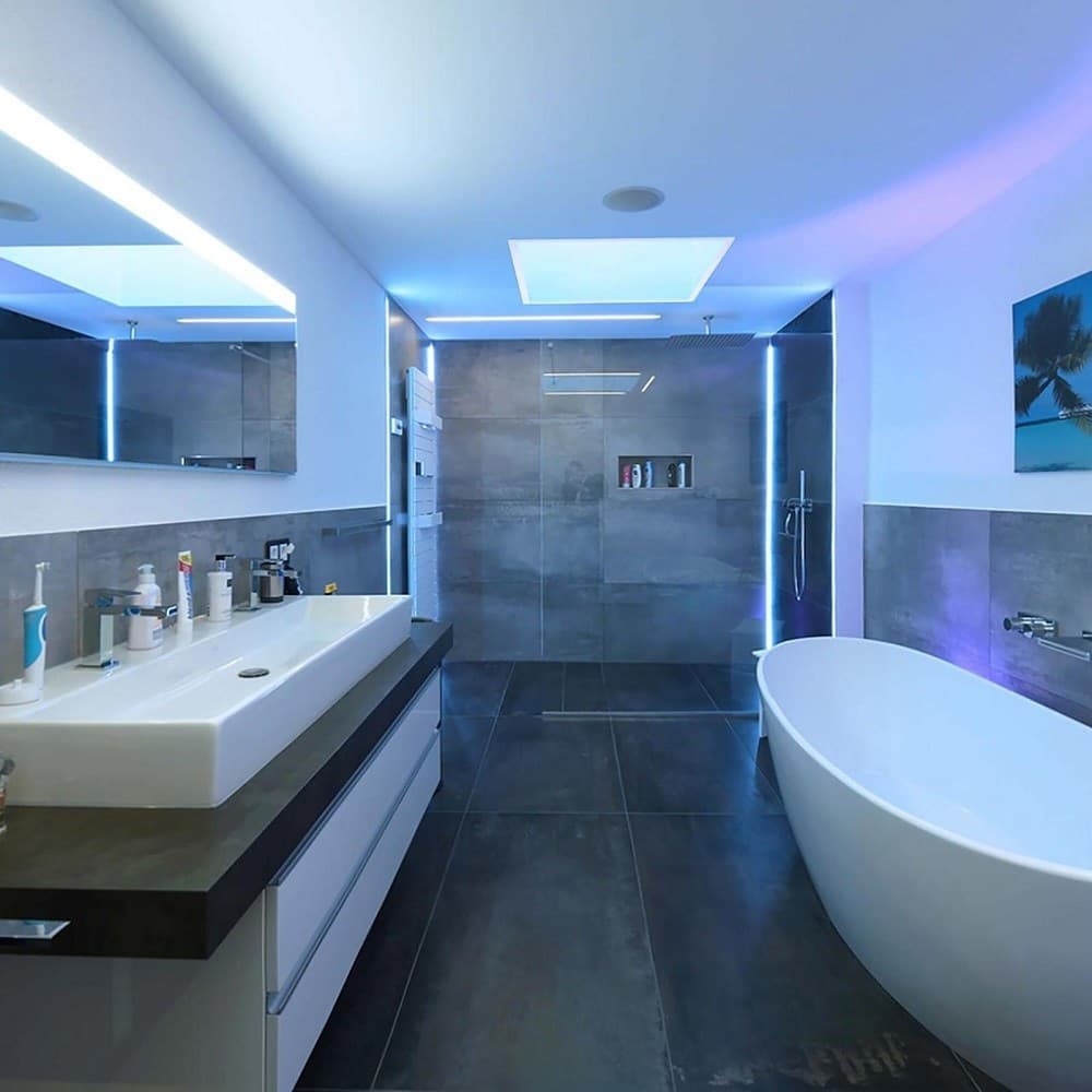 KIT PANNELLO ULTRA SLIM LED 94W CENTRALINA SMART WIFI 24V RGB+4000K RGBW ALEXA GOOGLE - 8