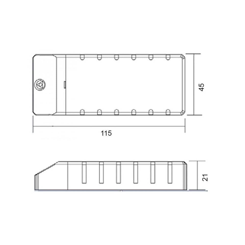 TRASFORMATORE LED DRIVER ALIMENTATORE SLIM 18W 2-52V 350MA LAMPADE STRISCE 230 V - 2
