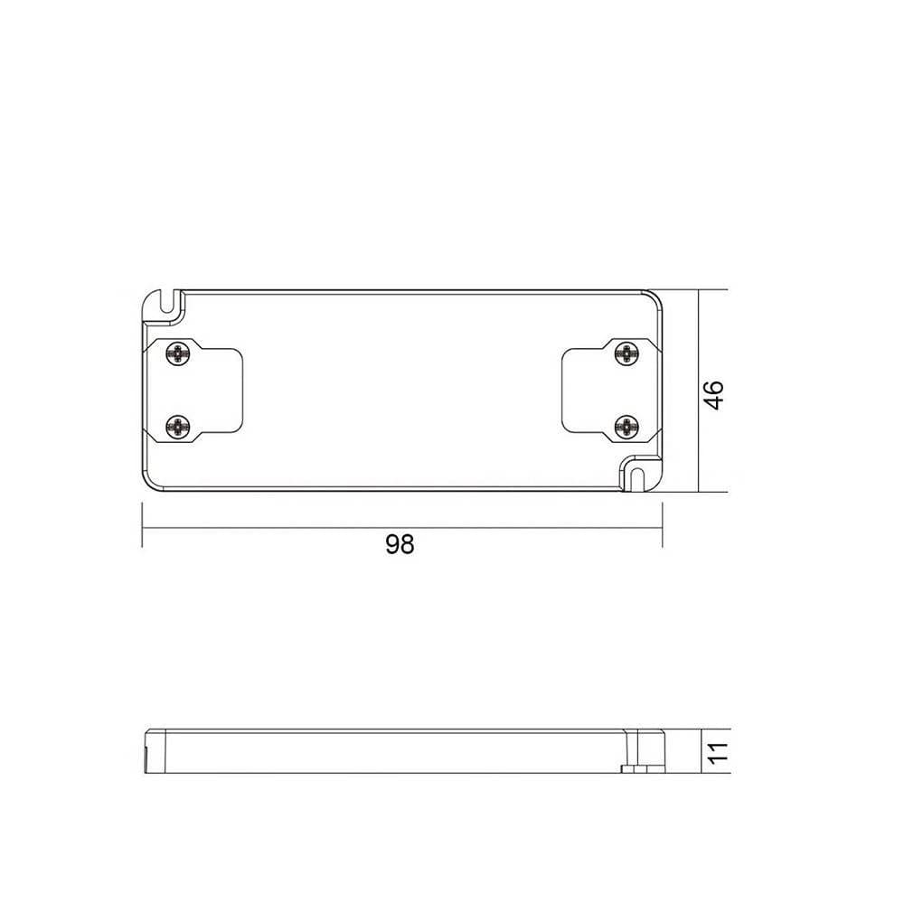 TRASFORMATORE LED DRIVER ALIMENTATORE SLIM 6W 2-18V 350MA STRISCE LED FARI 230V - 2