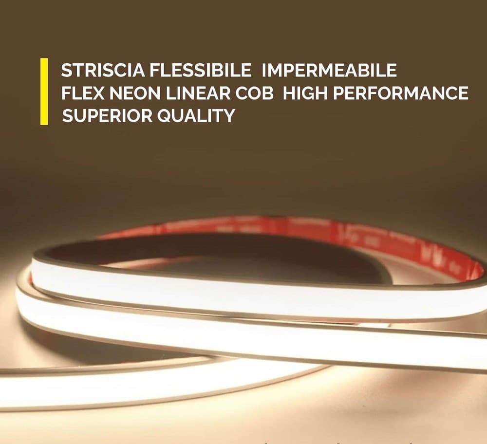 KIT SMART STRISCIA LED IP68 COB NEON FLEX DIMMERABILE 24V CENTRALINA VOCALE WIFI - 11