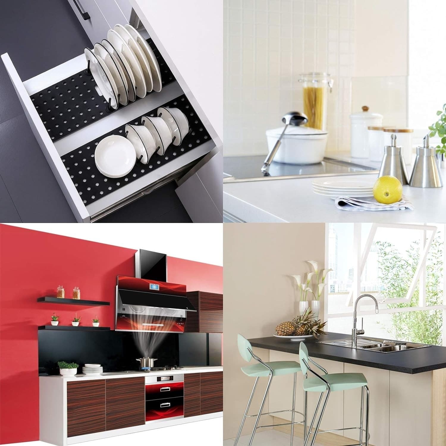 2 ORGANIZER DIVISORI SEPARATORI PER CASSETTI MOBILI CUCINA STOVIGLIE REGOLABILI - 10