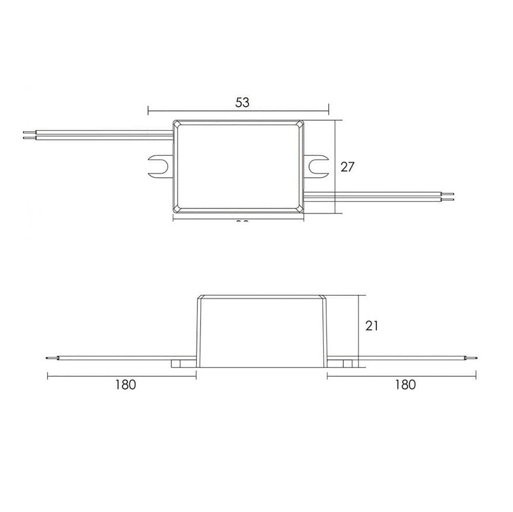 TRASFORMATORE LED DRIVER MINI ALIMENTATORE IP65 LUCI STRISCE LED 4W 3V-12V 350MA - 2