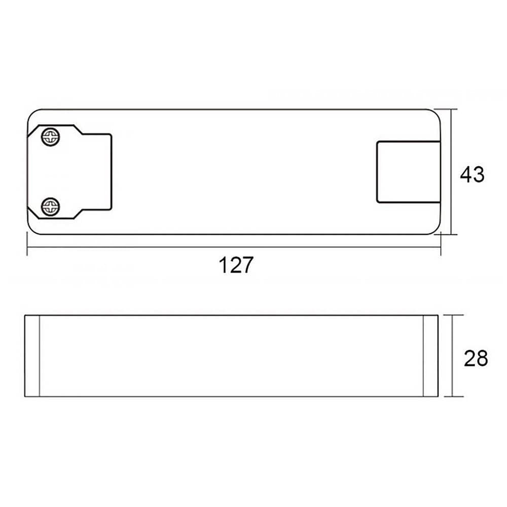 TRASFORMATORE LED DRIVER ALIMENTATORE SLIM 40W 40-80V 500MA LAMPADE STRISCE 230V - 2
