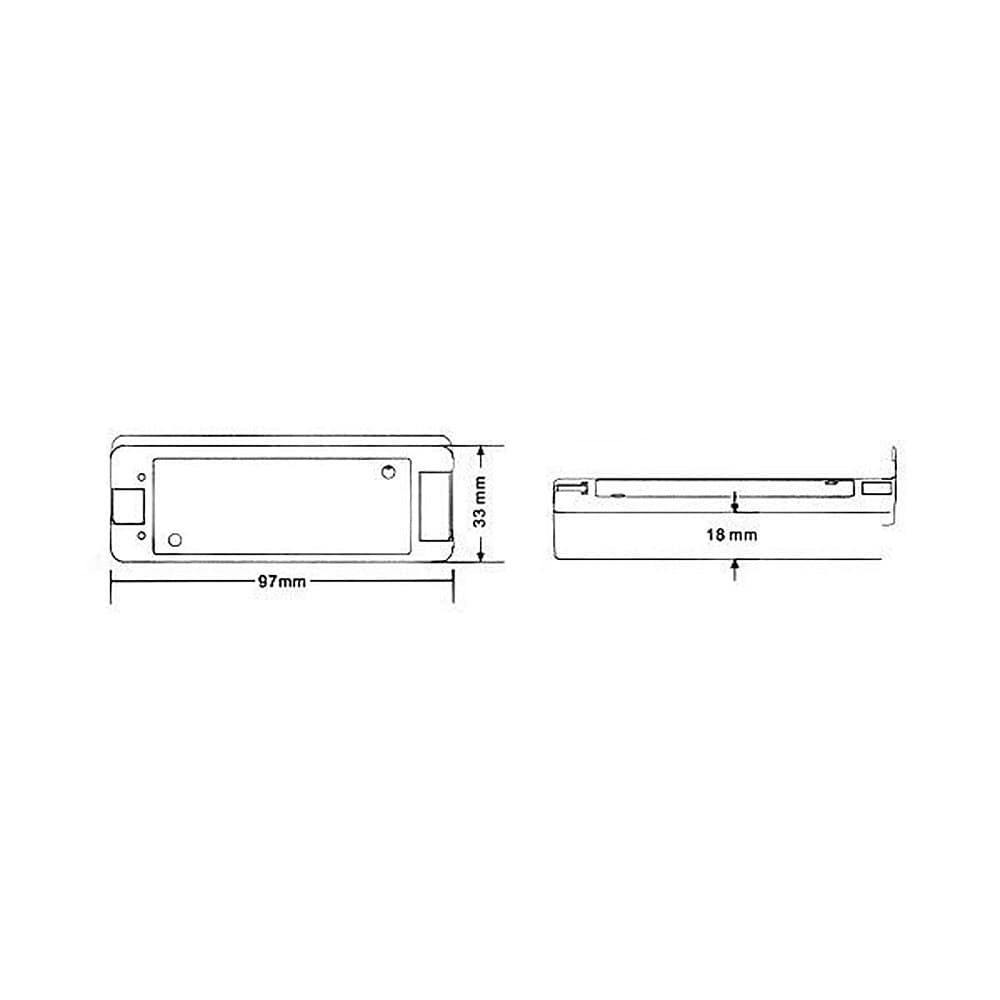 CENTRALINA VP CONTROLLER RF 15A 4CH DIMMER 288W STRISCE LUCI LED TELECOMANDO RGBW - 6
