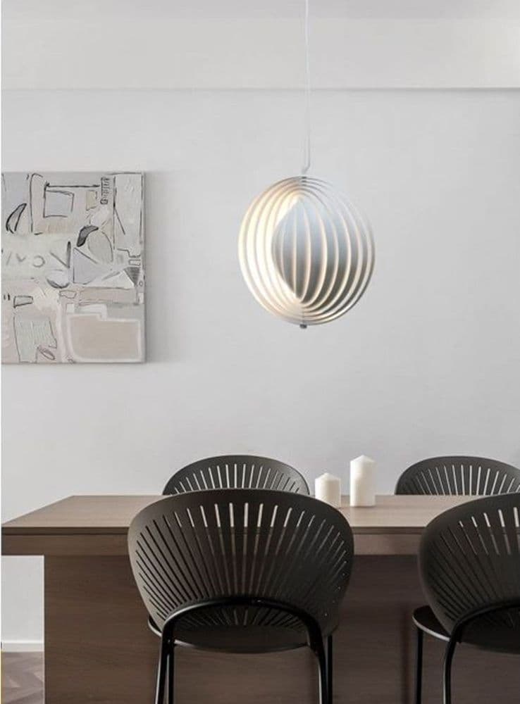 LAMPADA A SOSPENSIONE 3D GEOMETRICO CERCHIO E27 LAMPADA REGOLABILE PENDENTE LP-85B - 10