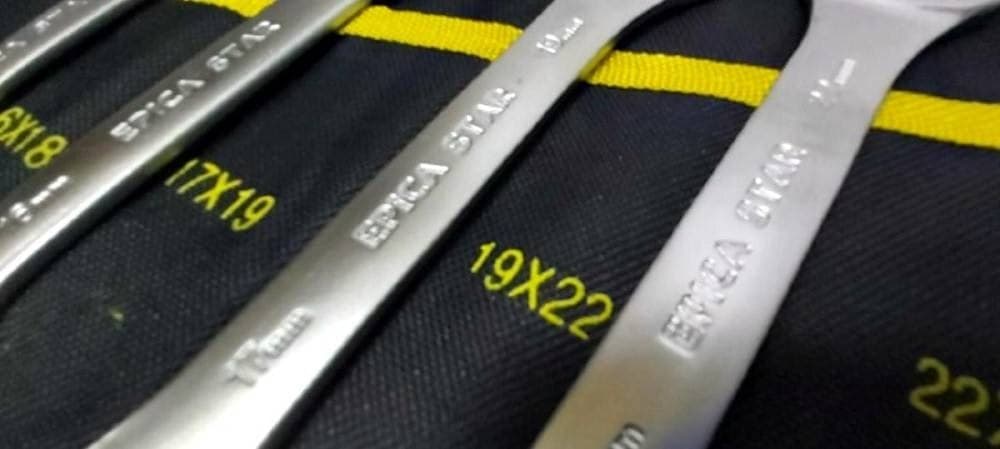 SET SERIE DA 8 PEZZI CHIAVI FISSE 8-24 MM A FORCHETTA DOPPIE CROME VANADIUM - 5