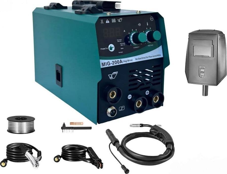 SALDATRICE MIG A FILO CONTINUO NO GAS 200 A MMA ELETTRODO + BOBINA MIG-200A - 8