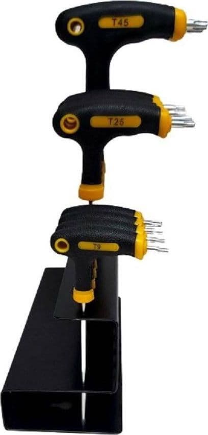 SET 10 PZ CHIAVI TORX CON IMPUGNATURA A T CACCIAVITI MANICO ANTISCIVOLO 262009 - 12