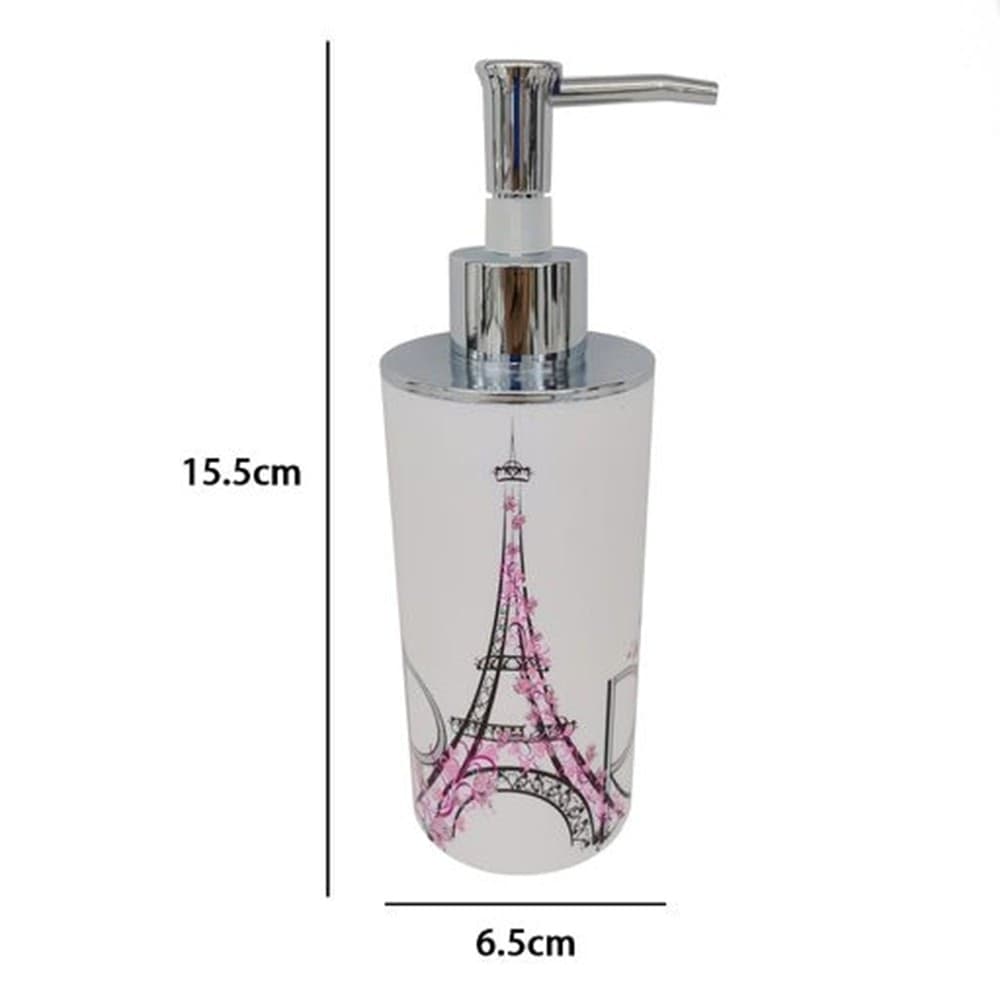 DISPENSER PORTA SAPONE LIQUIDO SCRITTA PARIS ACCESSORIO ARREDO PER BAGNO 87039 - 2