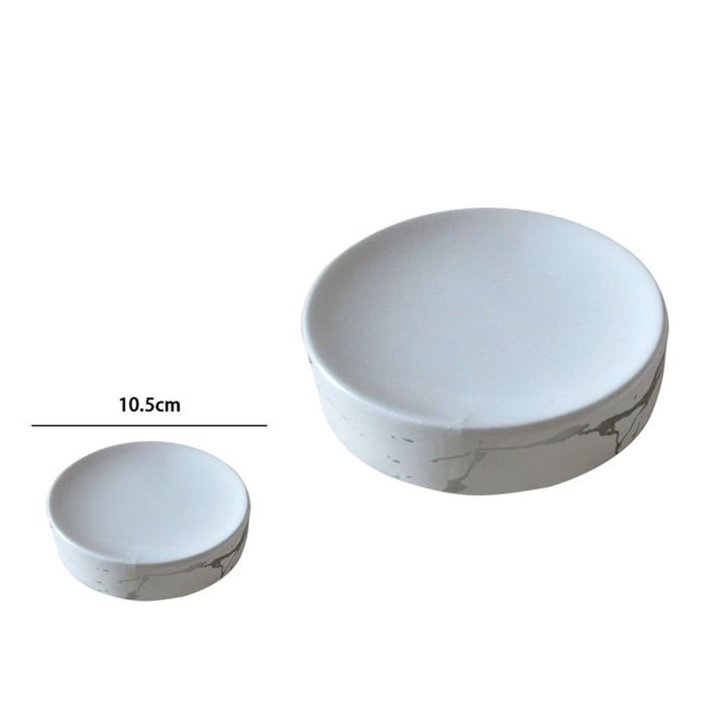 PIATTINO PORTA SAPONE SAPONETTA PER BAGNO ACCESSORI ARREDO EFFETTO MARMO 59890 - 2