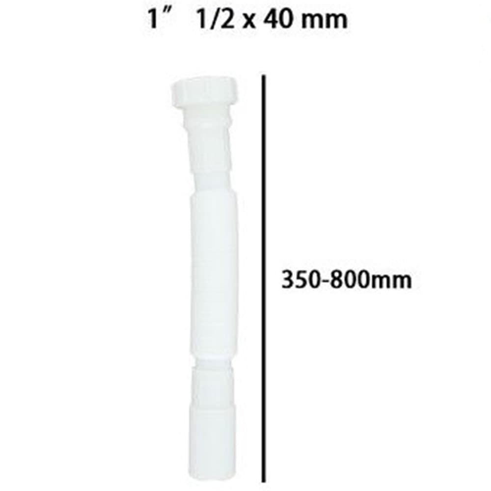 CANOTTO TUBO SCARICO FLESSIBILE ESTENSIBILE CON TESTA PLASTICA 1" 1/2 40MM 59953 - 3