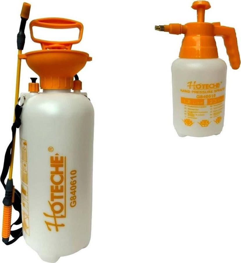 POMPA IRRORATRICE A PRESSIONE 8 LITRI + SPRUZZINO VAPORIZZATORE MANUALE 1 LITRO - 8