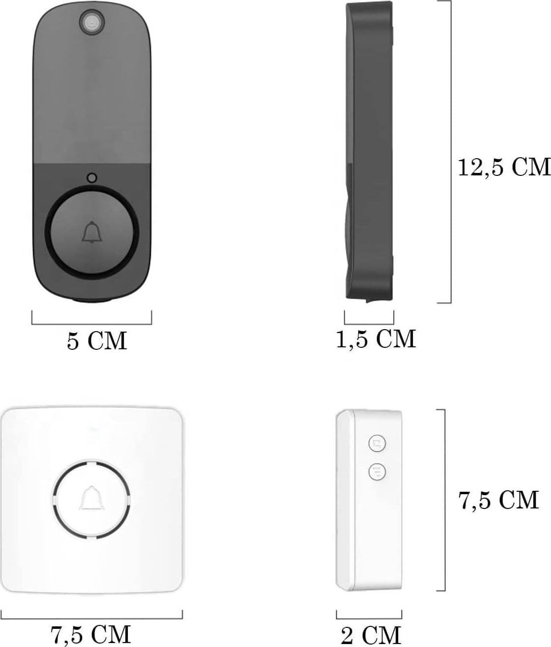 VIDEOCITOFONO IP SENZA FILI WIFI CAMPANELLO SMART SENSORE DI MOVIMENTO IP10A - 9