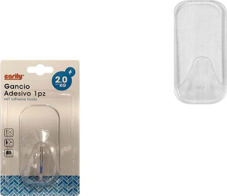 GANCIO APPENDINO DA PARETE ADESIVO PER CASA BAGNO CUCINA ATTACCAPANNI ABITI 87007 - 2