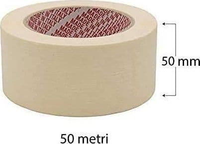 NASTRO CARTA GOMMATA PROFESSIONALE 6 ROTOLI 50X50 MT PER MASCHERATURE PITTURA - 3