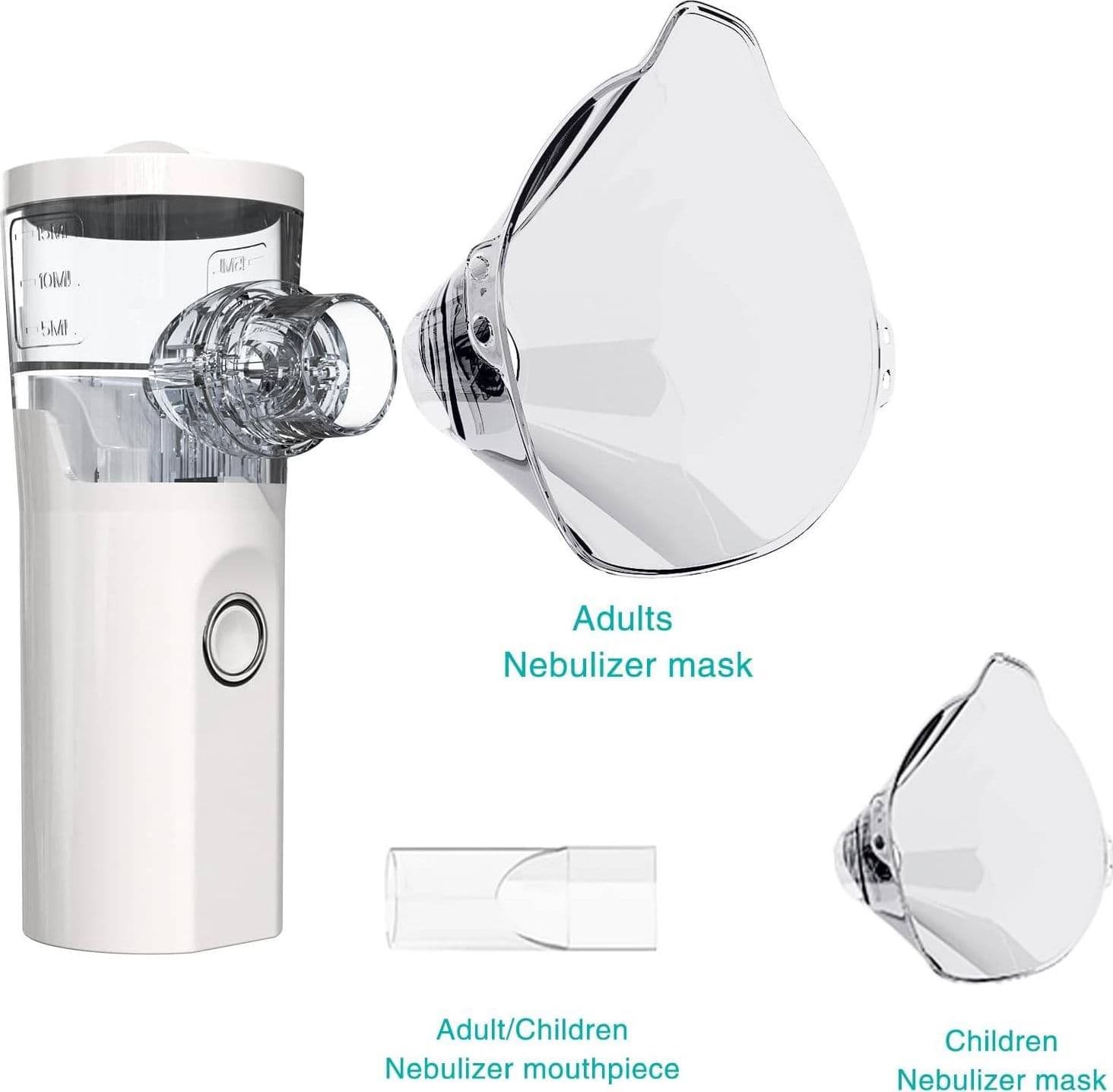AERESOL NEBULIZZATORE INALATORE PORTATILE DA VIAGGIO A BATTERIE RICARICABILE USB - 3