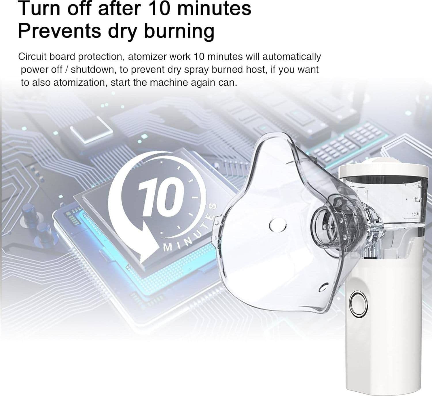 AERESOL NEBULIZZATORE INALATORE PORTATILE DA VIAGGIO A BATTERIE RICARICABILE USB - 5
