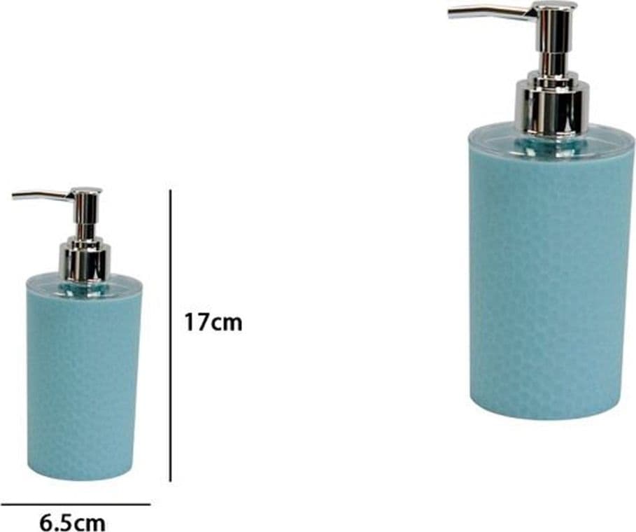 DISPENSER SAPONE LIQUIDO LAVANDINO AZZURRO LAVORATO ACCESSORI ARREDO BAGNO 79793 - 2