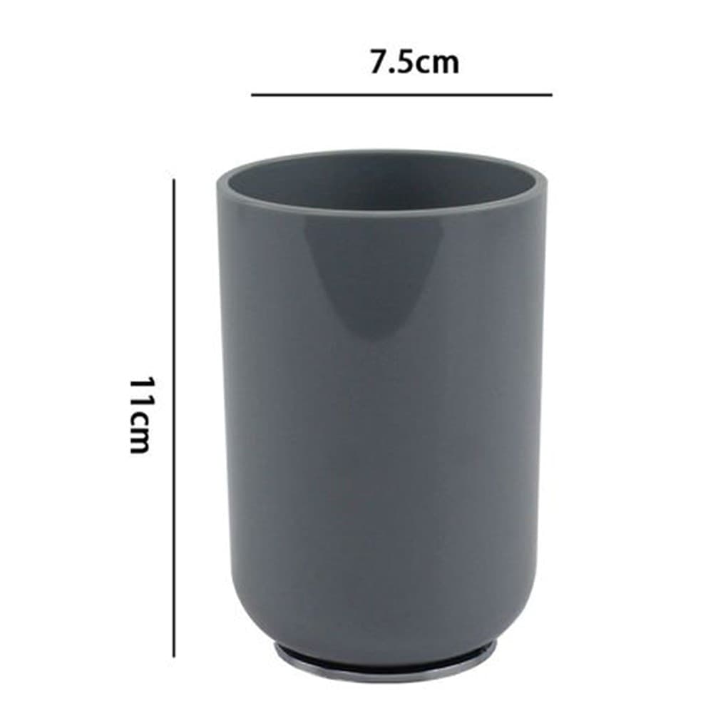 BICCHIERE PORTA SPAZZOLINI DENTIFRICIO GRIGIO ACCESSORI ARREDO PER BAGNO 69471 - 2
