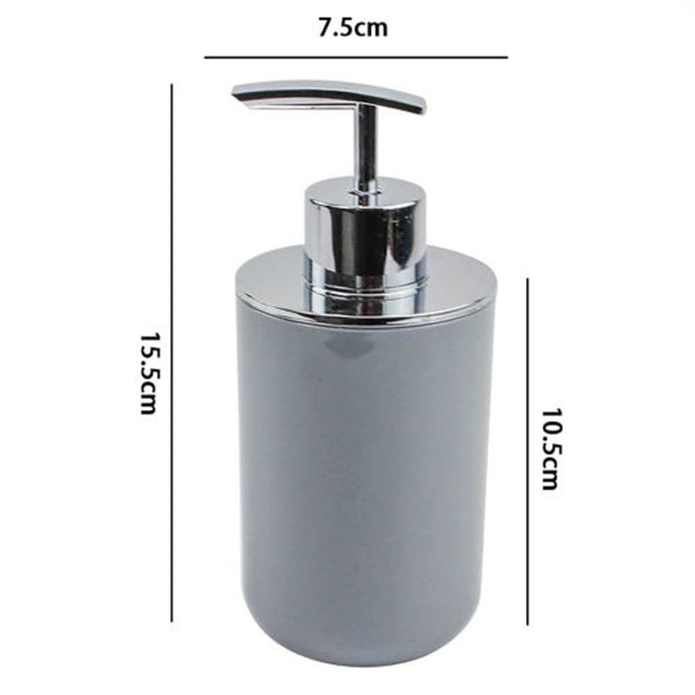 DISPENSER PORTA SAPONE LIQUIDO GRIGIO CHIARO PER RICAMBIO ACCESSORI BAGNO 69469 - 2