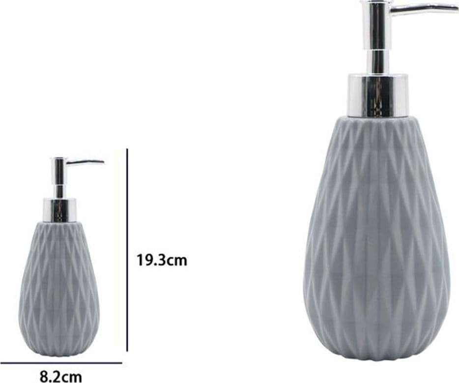 DISPENSER PER SAPONE LIQUIDO GRIGIO LAVORATO ACCESSORI PER ARREDO BAGNO 79950 - 2