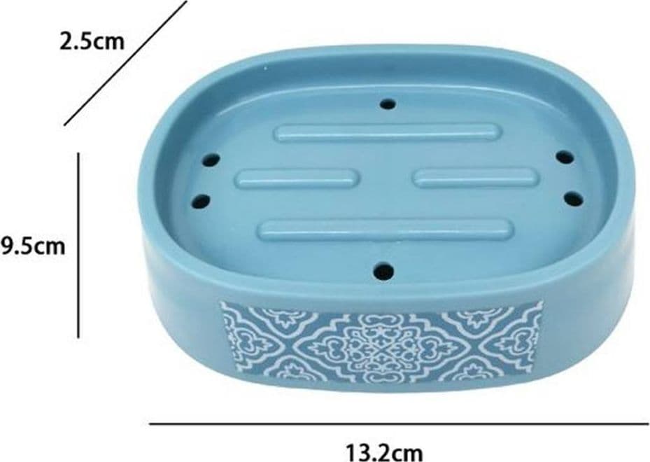 PORTA SAPONE SAPONETTA ACCESSORIO PER ARREDO BAGNO CELESTE CON MAIOLICHE 87028 - 2