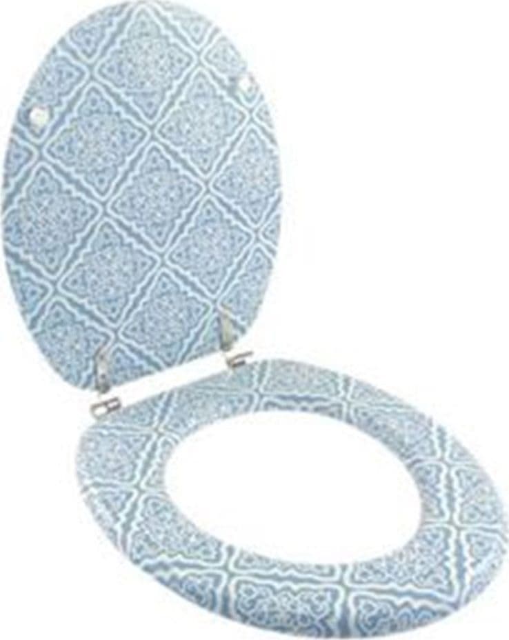 COPRIWATER COPRI SEDILE WC BAGNO UNIVERSALE CERNIERE ACCIAIO CON MAIOLICHE 87097 - 4
