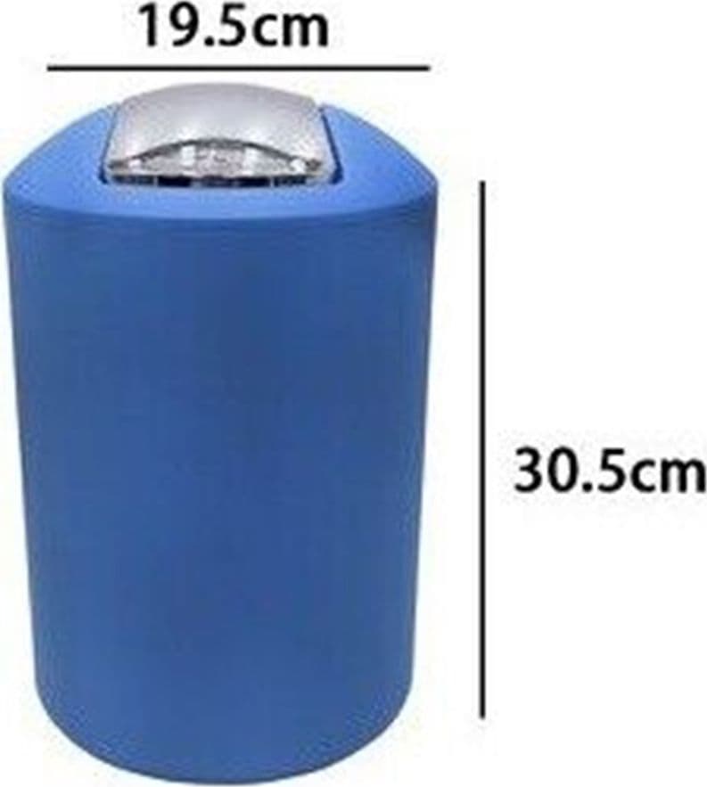 PATTUMIERA CESTINO SECCHIO RIFIUTI GETTACARTE ACCESSORIO ARREDO BAGNO BLU 69905 - 2