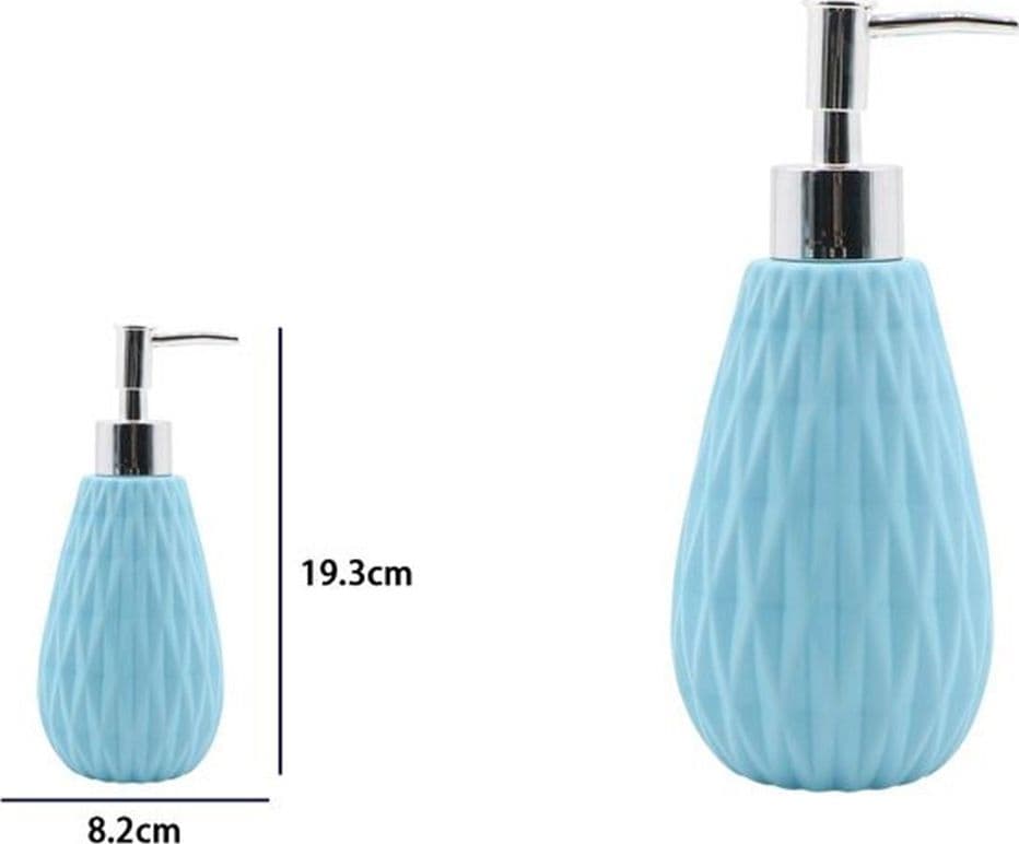 DISPENSER PER SAPONE LIQUIDO AZZURRO LAVORATO ACCESSORI PER ARREDO BAGNO 79942 - 2