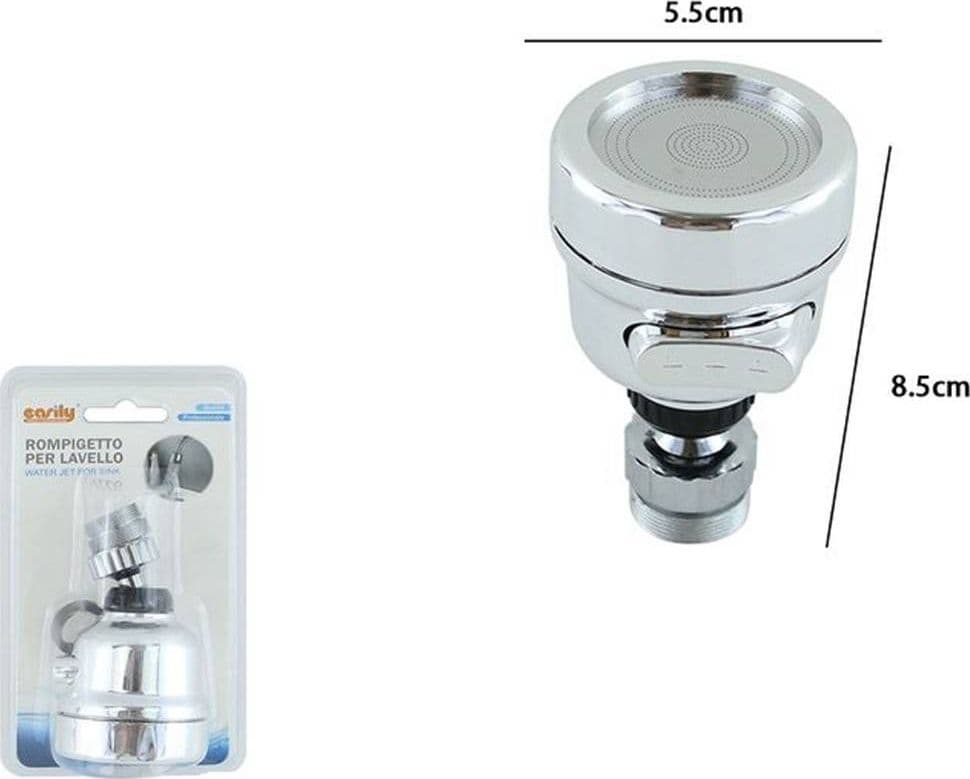 DOCCETTA AERATORE ROMPIGETTO PER RUBINETTO MISCELATORE LAVELLO 5.5X8.5 CM 52993 - 2