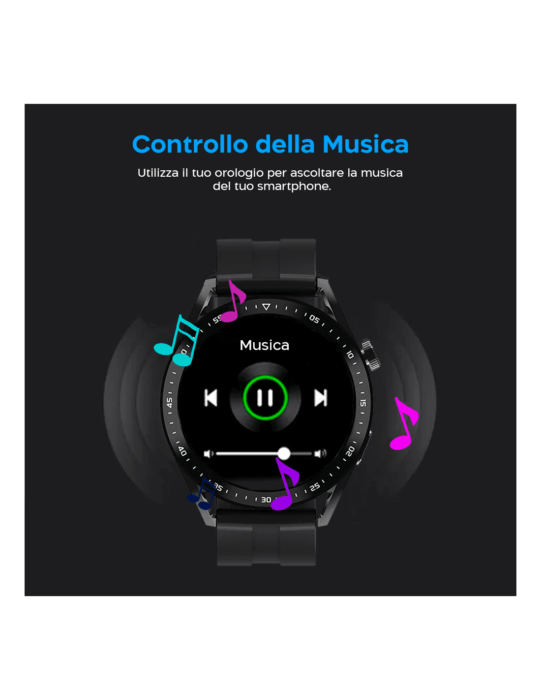 SMARTWATCH HW23 PRO PER IOS E ANDROID BLUETOOTH TOUCH SPORT FITNESS SALUTE UOMO - 12