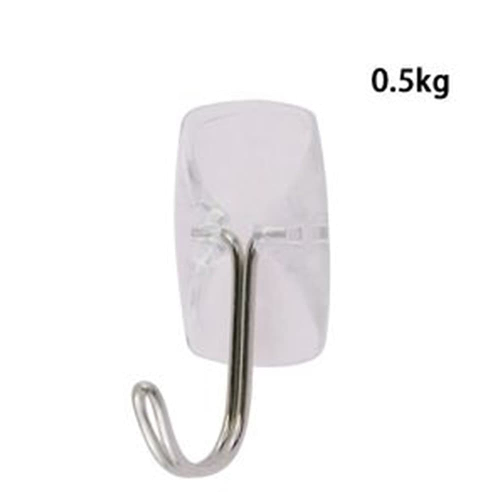 SET 6 PZ GANCI APPENDINI ADESIVI TRASPARENTI DA PARETE CASA ATTACCAPANNI 87015 - 3